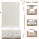 U'Artlines 5x7ft Washable Area Rug for Living Room, Beige