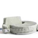 My Brest Friend Super Deluxe Nursing Pillow - Enhanced Comfort & Ergonomic Breastfeeding Pillow for Ultimate Support For Mom & Baby - Adjustable and with Handy Side Pocket, Platinum