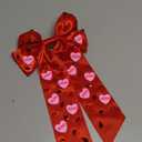 Boderier Valentines Day Hair Bows for Women Girls Conversation Candy Heart Hair Bow Clips Jeweled XOXO Hair Bows Valentines Day Gifts for Her Red XOXO Heart