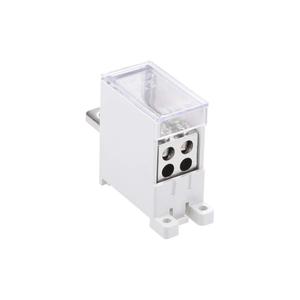 uxcell 1 Inlet 4 Outlet DIN Rail Terminal Blocks 690V 125A Max Input Distribution Block for Circuit Breaker
