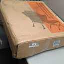 LITA Lazy Chair with Ottoman, Modern Accent Leisure Upholstered Lazy Sofa Armchair, Contemporary Lounge Reading Chair with Armrests and a Side Pocket for Living Room, Bedroom & Small Space, Dark Grey