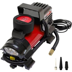 epauto 12V DC Portable Air Compressor Pump, Digital Tire Inflator (Red)