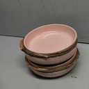 famiware Milkyway Pasta Bowls Set of 4, 8.5" Large Salad Bowls, Double Reactive Glaze, Sturdy & Stackable, Ideal for Housewarming, Festivals, Light Pink