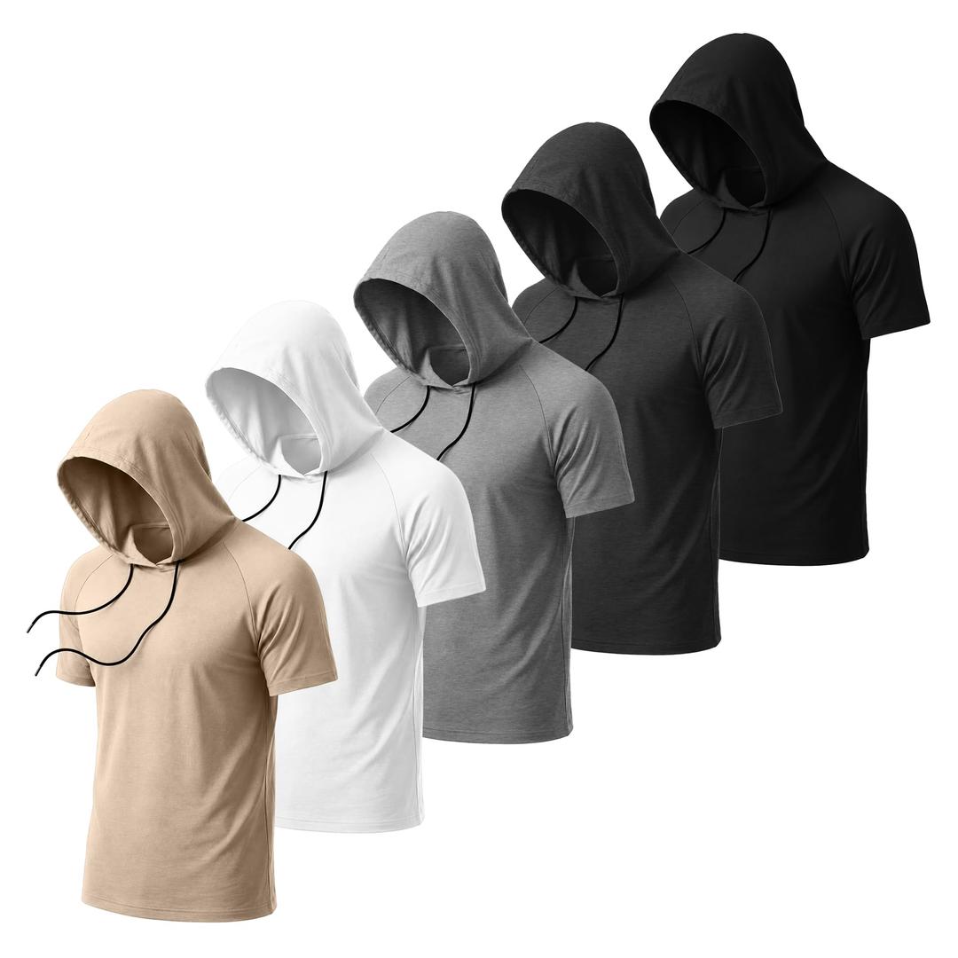 August Alley 5 Pack Mens Big and Tall Hoodies, 5-Color Set, 4X-Large