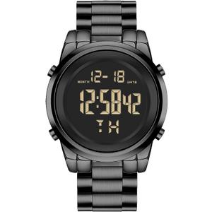 Military Digital Sport Watch for Men, Waterproof, Tactical Diving Watch (J-Black-S)