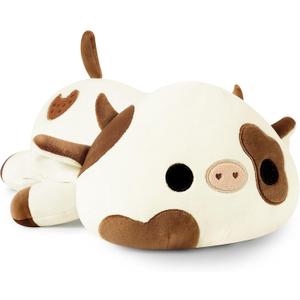 Onsoyours Cute Cow Plushie, Soft Stuffed Cookies Cow Squishy Plush Animal Toy Pillow for Kids (Cookies Cow, 12")