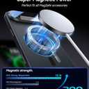 [Upgraded Full Camera Protection] for iPhone Air Case with Camera Cover Stand [Fit for MagSafe][10FT Mil-Grade Protection] Translucent Magnetic Phone Cover for iPhone 17 Air Case, Black