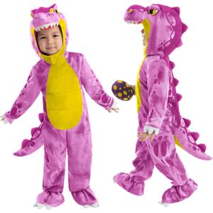 Spooktacular Creations Halloween Dinosaur Costume Kids, T-Rex Costume Outfit with Egg for Toddler Child Dress Up Party (1824 (18-24 MOS))
