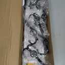 32.2'' Large Coat Rack Wall Mount Coat Hooks with 8 Metal Black Triple-Hooks Old White Pine Real Wood Plank Hat Rack for Wall Hooks