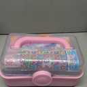 Amazon.com: 18500+ Bracelet Making Kit Rubber Band, 26 Colors Rubberband Bracelet Kit with 3 Layer Container Includes Glow-in-The-Dark Rubber Bands, Bracelet Making Refill Kit Stocking Stuffers for Kids(Pink)