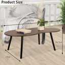 Modern Coffee Tables for Living Room Cloud Shape Center Table Industrial Irregular Wood Grain Table Top Coffee Table, Rustic Brown Unique Furniture for Living Room Home, 39.5 inches x 20 inches x 16.5 inches