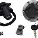 Ignition Switch Seat Lock Gas Cap Cover Key Set Fit for Kawasaki Ninja 250R EX250J 2008-2012, Ninja 300 2013-2015