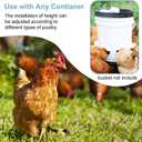 Chicken Feeder No Waste Automatic Poultry Feeder Ports Chicken Feeders and Waterer Set Chicken Feeder Kit 8 Chicken Water Cups with 8 auto Chicken Feeders Ports