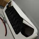 Front Shark Grille Compatible with 2018-2025 Jeep Wrangler JL JLU Gladiator JT w/o TrailCam, White Black