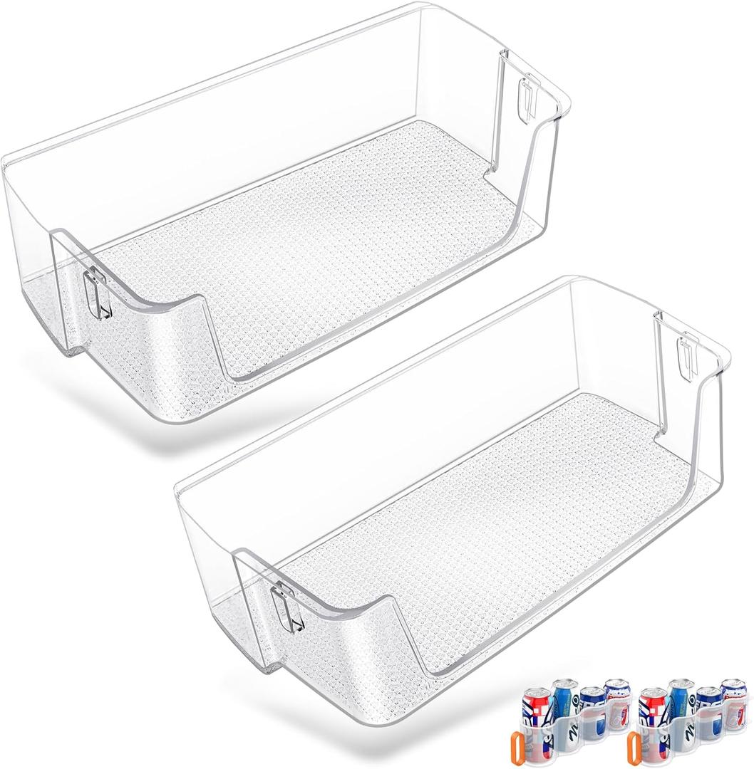 [2 PACK] Upgraded Right Refrigerator Door Bin RF28T5001SR RF28T5021SR RF27T5201SR RF27T5241SR RF28T5101SR RF28T5001SG DA63-09775A DA97-20984A Door Shelf Compatible with Samsung Refrigerator Door Bin