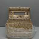 Nitial Crystal Wedding Card Box with Heart Lock 11in Wedding Money Box Treasure Chest Gold Bead Card Receiving Memory Storage for Reception Brithday Graduation Baby Shower Party Decor(Exquisite Style)