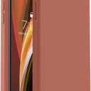 Vooii for iPhone SE Case 2022/3rd/2020,iPhone 8/7 Case, Upgraded Liquid Silicone with [Flat Edges] [Camera Protection] [Soft Anti-Scratch Microfiber Lining] Phone Case for iPhone SE - Caramel