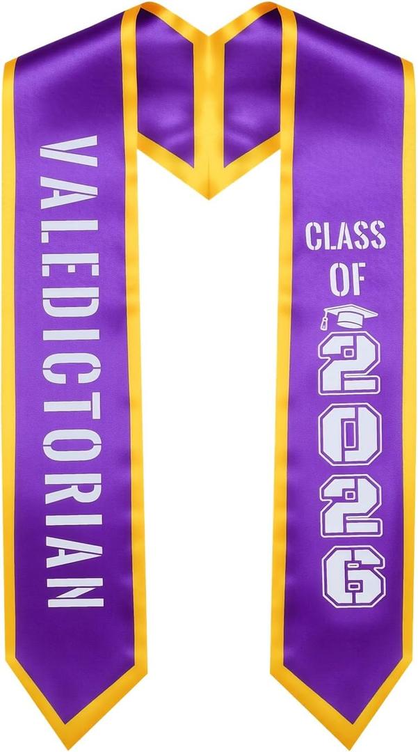 3 x Graduation Stole Class of 2026 Unisex Adult Personalized Graduation Sash Grad Gifts Decorations