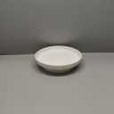 Granite Inspired Matte White Fruit Bowl | Wide, Shallow Textured Pedestal Bowl | 11 Inch Unique Centerpiece for Table or Decor for Entryway Table