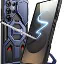 TONGATE for Samsung Galaxy S24 Ultra Case Compatible with MagSafe, [Ring Stand & Camera Cover Kickstand]Drop Shockproof Rugged Protection Phone Case for S24 Ultra with Screen Protector 6.8",Dark Blue