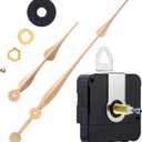 Clock Mechanism Replacement High Torque Quartz Clock Movement with 12 Inch Long Spade Hands for DIY Clock (Shaft Length 1-1/ 5 inches/ 31 mm Shaft Length, Gold)