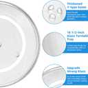 16.5" Microwave Glass Plate Compatible with Pana.sonic G.E Microwaves WB48X10046 Turntable Plate Replace F06014M00AP WB48X29704 5304519348 WPW10510836 Fit for Frigi-daire Whi-rlpool by Fetechmate