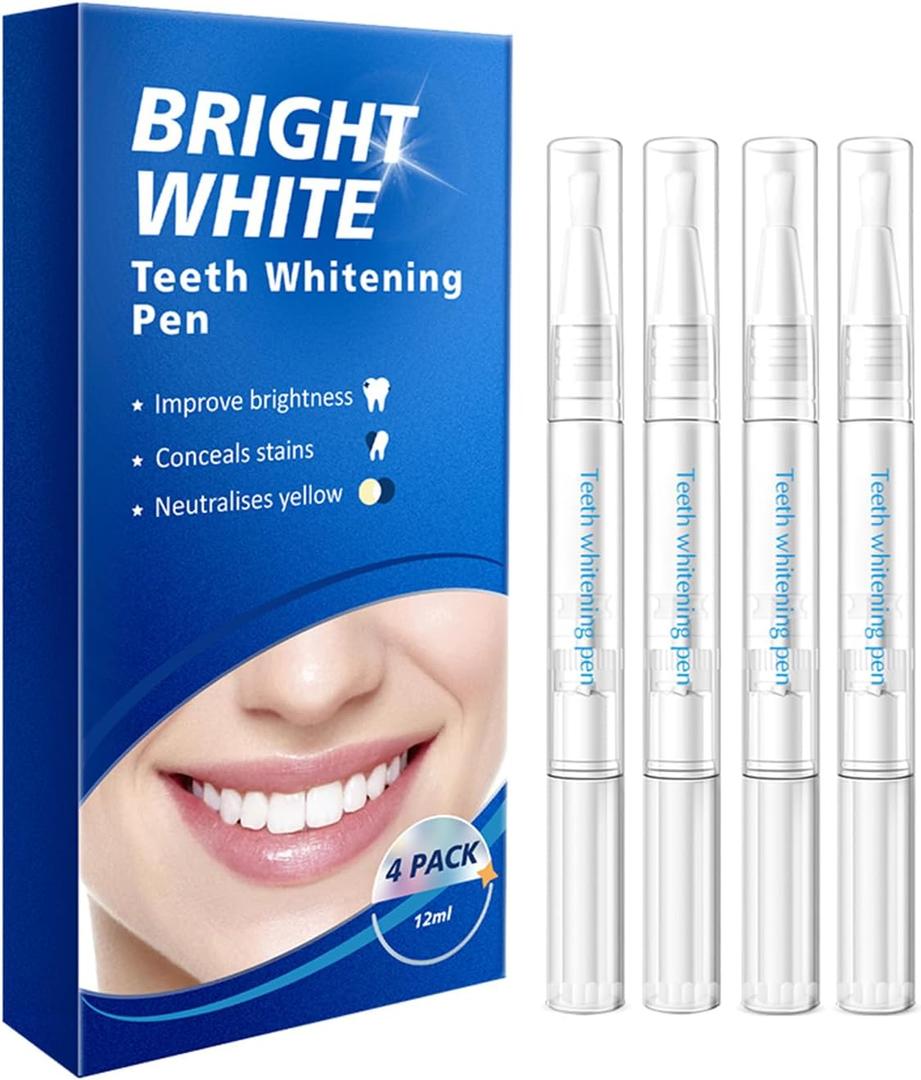 Teeth Whitening Pen - Professionally Stain Removal Teeth Whitening Gel Formula, No Sensitivity Effective Teeth Whitener, Mint (0.11 Fl Oz (Pack of 4))