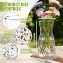 3 Pcs 8 Inch Tall Clear Glass Flower Vase for Tulips Spring Wedding Housewarming Wildflowers Centerpiece Table Home Decor Modern Style Wide Mouth Glass Vase Mother's Day