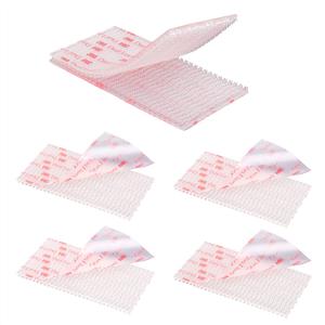 Dual Lock Fastener 2in x 4in 4pcs, Reclosable Interlocking Tape EZ Pass Holder, Heavy Duty Adhesive Hook Lock Sticky Back Mushroom Mounting Tape Clear Color for Indoor and Outdoor