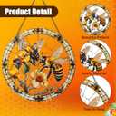 2 x Bee Window Hangings Decor - Acrylic Sun Catcher Ornaments with Hook & Chain,Art SunCatcher Pendant for Gifts Indoor Outdoor Home Wall Living Room Spring Summer Decoration (Double Bee)