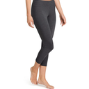 Jockey Women's Activewear Cotton Stretch Capri Legging, 3XL, Charcoal Grey Heather