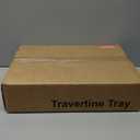 BUICCE Rectangular Decorative Serving Tray,Modern Travertine Large Coffee Table Tray