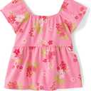 The Children's Place Baby-Girls and Toddler Short Sleeve Flutter Shirt (Pink)