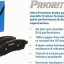 Bendix Priority1 CFC1874 Ceramic Rear Brake Pads for Mazda 6 2021-2016