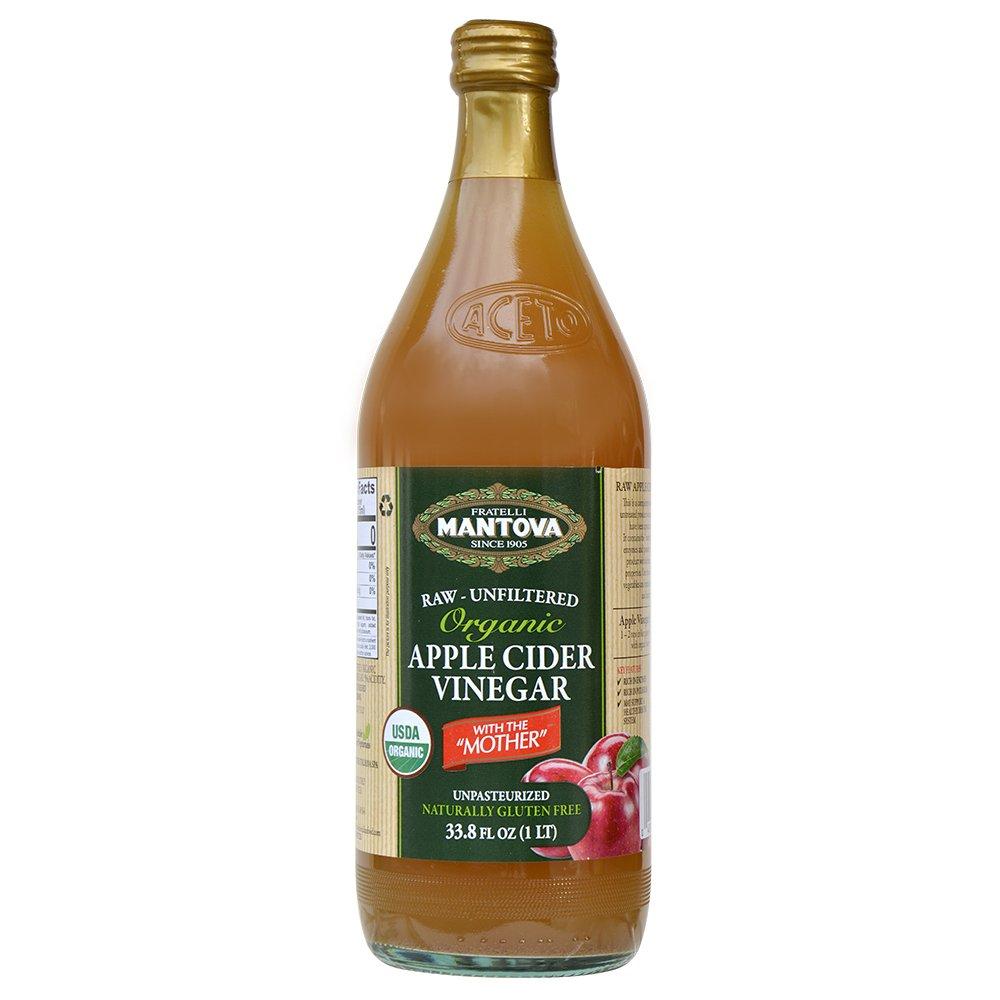 100% Raw-unfiltered Organic Apple Cider Vinegar with "The Mother" 34 Oz (Pack of 1) USDA Certified Organic All Natural Ingredients, Great for Cooking, Salad Dressings, Marinades, Versatile Pantry Essential for Your Wellness Routine