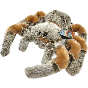 8" Realistic Brown Spider Plush - Soft and Furry with Hard Eyes - Creepy-Crawly Toy for Halloween, Decor, or Gifts