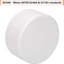 6" PVC Pipe End Cap Fitting Schedule 40 Furniture Grade PVC Pipe End Cap Plug Adapter, White 6" PVC Pipe Plug Socket Fittings for Build PVC Furniture DIY Garden Shelf