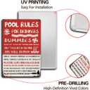 Funny Pool Decor Metal Tin Sign 8x12 Inches