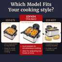 Elite Gourmet Electric Deep Fryer, 4.5 Qt Total Oil Capacity (Dual 2-Qt Split Baskets), 1700 Watts, Stainless Steel, Separates Foods for Simultaneous Cooking, Stainless Steel