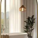 ANDY STAR Arched Mirror, 20 x 30 Inch Gold Bathroom Mirror in Stainless Steel Metal Frame, Arch Top Rounded Corner 1 Inch Deep Set Design Wall Mount Hangs Vertical