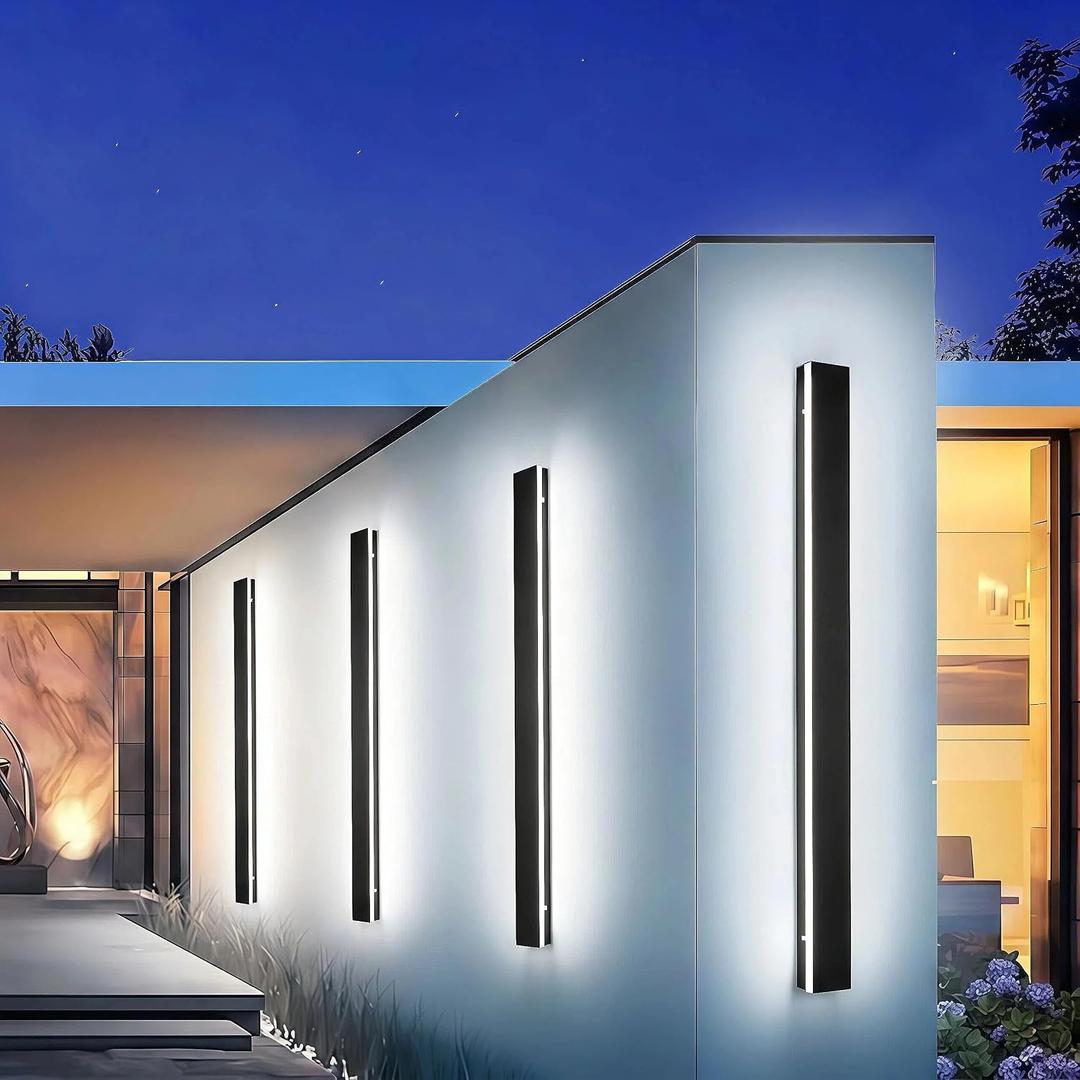 ENMLN 4.33In Wide Modern Outdoor Wall Light for Garage,Dimmable LED Sconce