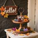 Fall Pumpkin Decor in Door, 6 Colors Mini Knit Pumpkin Set for Thanksgiving Farmhouse Harvest Fall Home Decoration,Fall Gifts for Women Men Coworkers