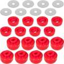 7-141 Body and Cab Mount Bushing Kit for Chevy Silverado & Sierra 1500/2500 2WD/4WD 1999-2014 Polyurethane Body Cab Mounts & Washers (Red 24PCS)