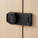 ETEKJOY Cabinet Lock Keyless 3-Digit Password Combination Code Hasp Latch Lock Twist Knob Wooden Drawer Cupboard (Black, 3 inch)