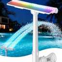 Pool Fountain for Above Ground Pools with 10-Color Lights, 360 Adjustable Water Sprinkler Dual High-Pressure Spray