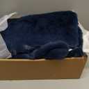 UGG Euphoria Faux Fur Throw Blanket, Soft Warm Throw Blankets for Couch or Bed, Luxury Bedroom Decor, Giftable Fuzzy Blankets, Machine Washable, 50-inch x 70-inch, Indigo Blue