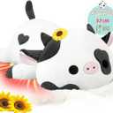 Onsoyours Original Weighted & Heatable Sunflower Cow Stuffed Animals, 3.7 lbs Microwavable Plushies for Stress Relief  20 inch Large Comfort Soft Plush Toys for Kids & Adults