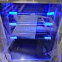 20 Inch Under Counter Beverage Fridge with Glass Door, Beverage Refrigerator Cooler 120 Can,Built in or Freestanding,Fast Cooling,Quiet 39 dBs,Blue LED Light Cooler for Bar, Home, Office