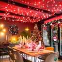 KNONEW 403ft 1000 LED Christmas String Lights Outdoor 8 Modes & Timer Fairy Light Plug in Waterproof for Xmas Yard Tree Wedding Party Holiday Decorations (Red and White)