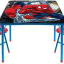Idea Nuova Marvel Spiderman 3 Piece Children's Activity Square Table and Chair Set, Ages 3+ (NN201039)